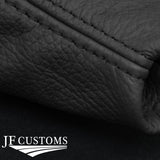 BLACK STITCH LEATHER GEAR GAITER+PLASTIC FRAME FOR HONDA CIVIC EP3 TYPE R 01-05