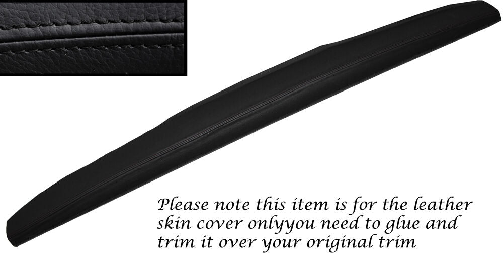 BLACK STITCHING TOP DASH DASHBOARD LEATHER SKIN COVER FITS JAGUAR MK2 CUSTOM NEW