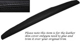 BLACK STITCHING TOP DASH DASHBOARD LEATHER SKIN COVER FITS JAGUAR MK2 CUSTOM NEW