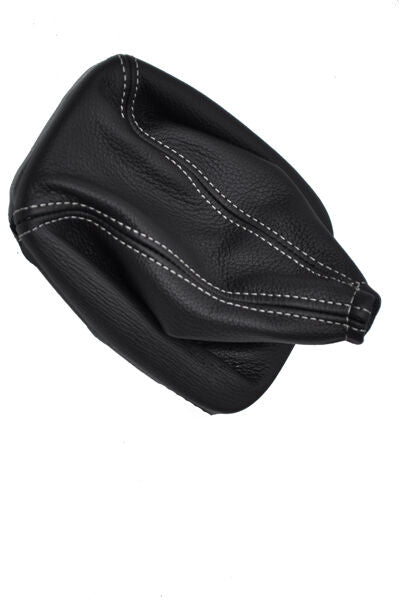 white stitching FITS KIA CERATO GEAR GAITER SHIFT BOOT REAL LEATHER CUSTOM NEW