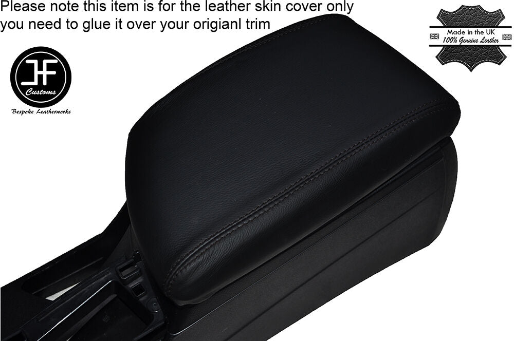 BLACK STITCHING LEATHER ARMREST SKIN COVER FITS BMW 2 SERIES F22 2013-2016
