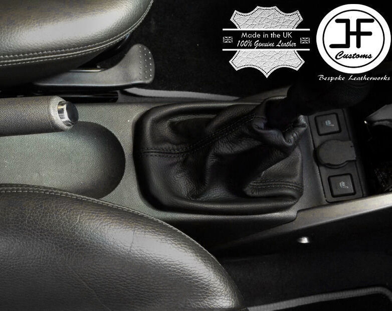 BLACK STITCH REAL LEATHER MANUAL GEAR FOR VAUXHALL OPEL CORSA C MK2 2000-2006