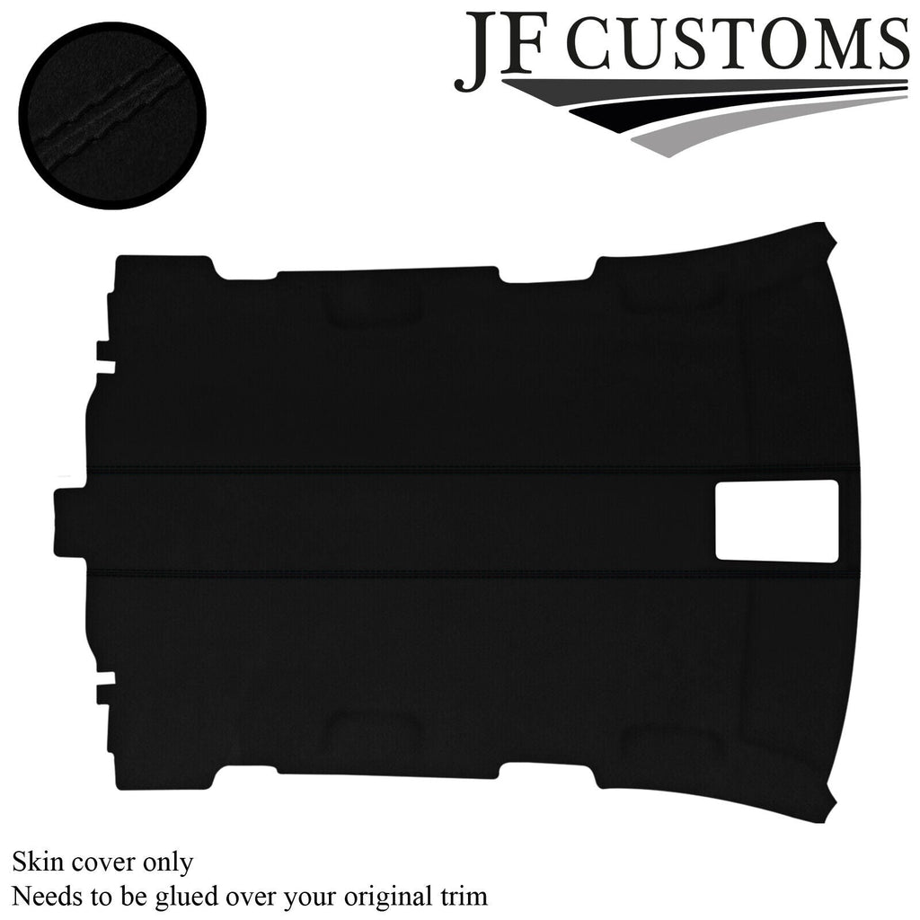 BLACK STITCH SUEDE ROOF HEADLINER COVER FOR AUDI A3 8P 04-12 5 DOOR CUSTOM NEW