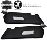 BLACK STITCH 2X SUN VISORS REAL LEATHER COVERS FOR BMW 2 SERIES F22 F23 13-19