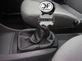 BLACK STITCH REAL LEATHER MANUAL GEAR GAITER FITS SEAT IBIZA CORDOBA 2002-2008