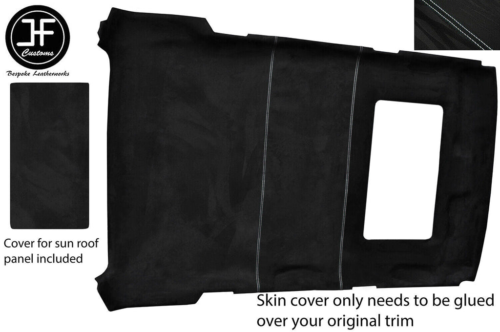 WHITE STITCH ROOF HEADLINING LINER LUXE SUEDE COVER FITS RANGE ROVER P38 94-02