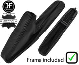 BLACK STITCH REAL LEATHER HANDBRAKE GAITER+PLASTIC FRAME FOR BMW Z3 1995-2003