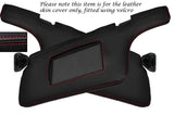 RED STITCH 2X SUN VISORS LEATHER SKIN COVERS FITS NISSAN 200SX S15 1999+