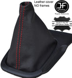 RED  STITCH TOP GRAIN REAL LEATHER GEAR GAITER FITS SILVA 240SX S14 1994-1998