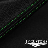 GREEN STITCH FITS VW T5 TRANSPORTER CAMPER VAN 2010-2015 GEAR GAITER LEATHER