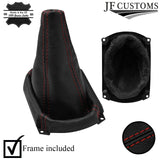 D RED STITCH LEATHER GEAR GAITER + FRAME FOR HYUNDAI STAREX MK1 H-1 H200 97-06