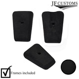SUEDE 2X HEATER CONTROL KNOB COVERS + FRAMES FOR LAND ROVER DEFENDER 90 110