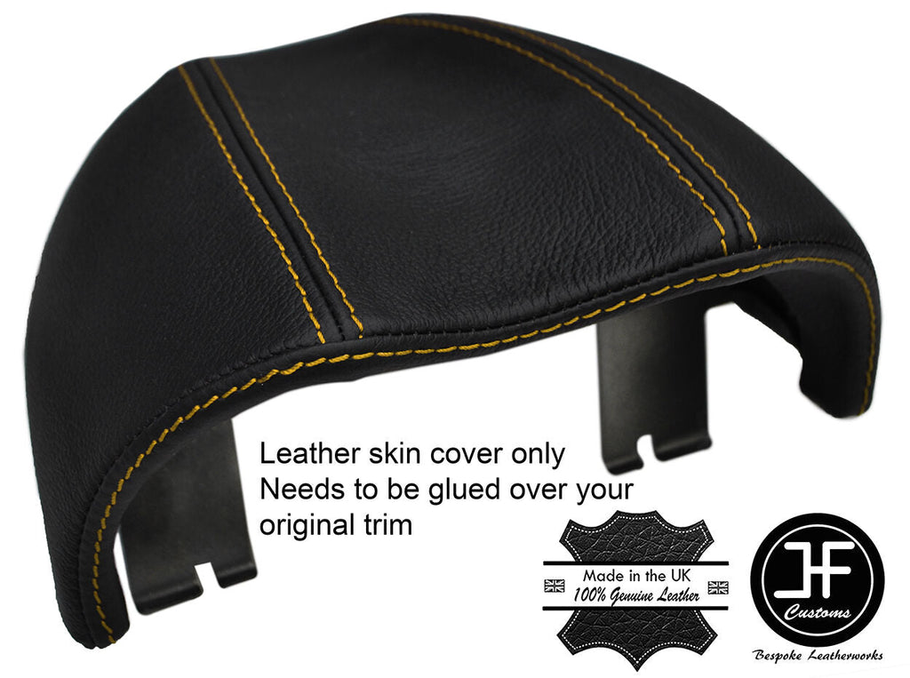 YELLOW STITCH REAL LEATHER SPEEDO GAUGE HOOD COVER FITS LOTUS ELISE S2 2002-2007