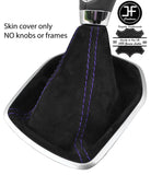 PURPLE STITCHING REAL SUEDE MANUAL GEAR GAITER FOR FORD FIESTA MK9 2013-2017