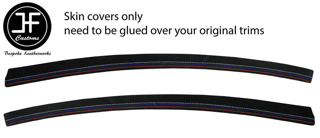 TRI STITCH 2X FRONT DOOR TRIM SUEDE COVERS FOR BMW 3 SERIES E90 SALOON 06-13