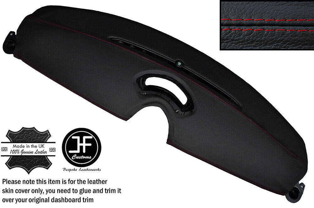 RED STITCH TOP DASH DASHBOARD LEATHER COVER FOR BMW MINI COOPER R57 07-15