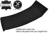 RED STITCH REAR CENTRE CONSOLE TRIM  LEATHER COVER FITS TESLA MODEL S 12-18