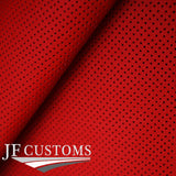 RED PERFORATED LEATHER ARMREST COVER+ GEAR HANDBRAKE + FRAMES FOR BMW E46 99-05