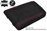 RED STITCH ARMREST REAL SUEDE COVER FITS NISSAN NAVARA D22 1999-2005 CUSTOM NEW