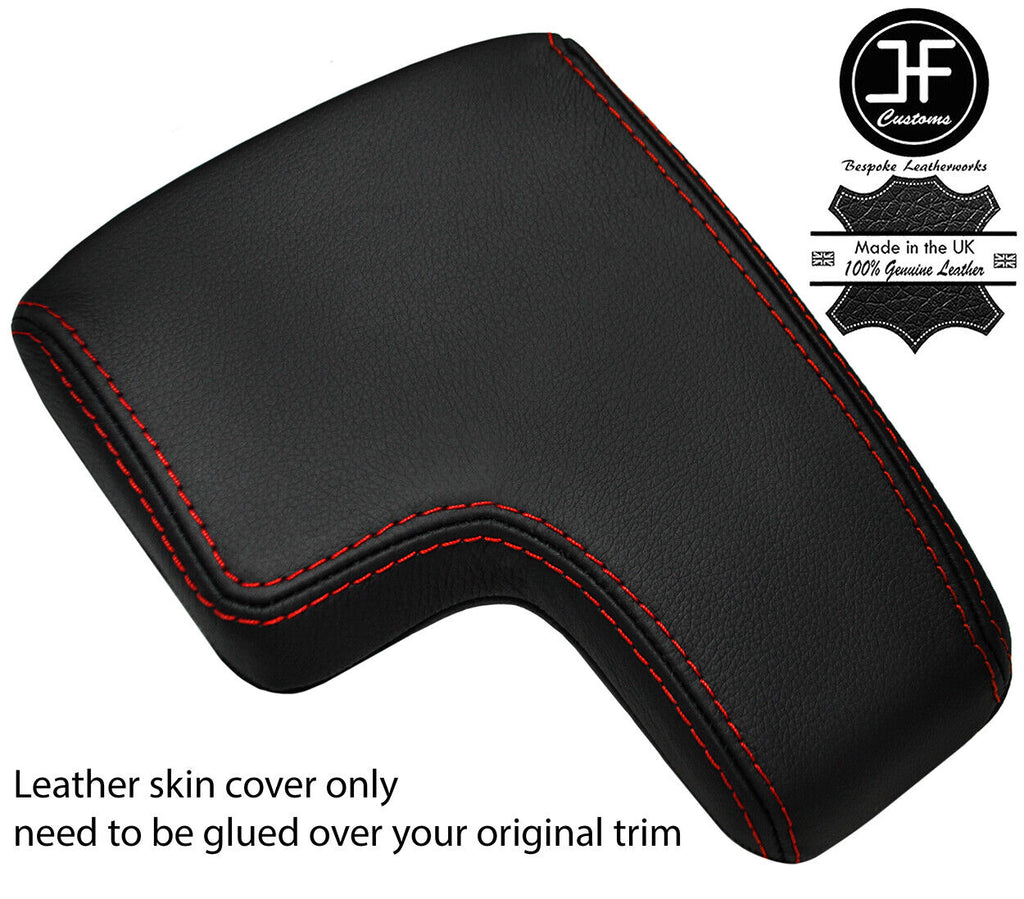 RED STITCHING TOP GRAIN LEATHER ARMREST LID COVER FITS ALFA ROMEO BRERA 06-11