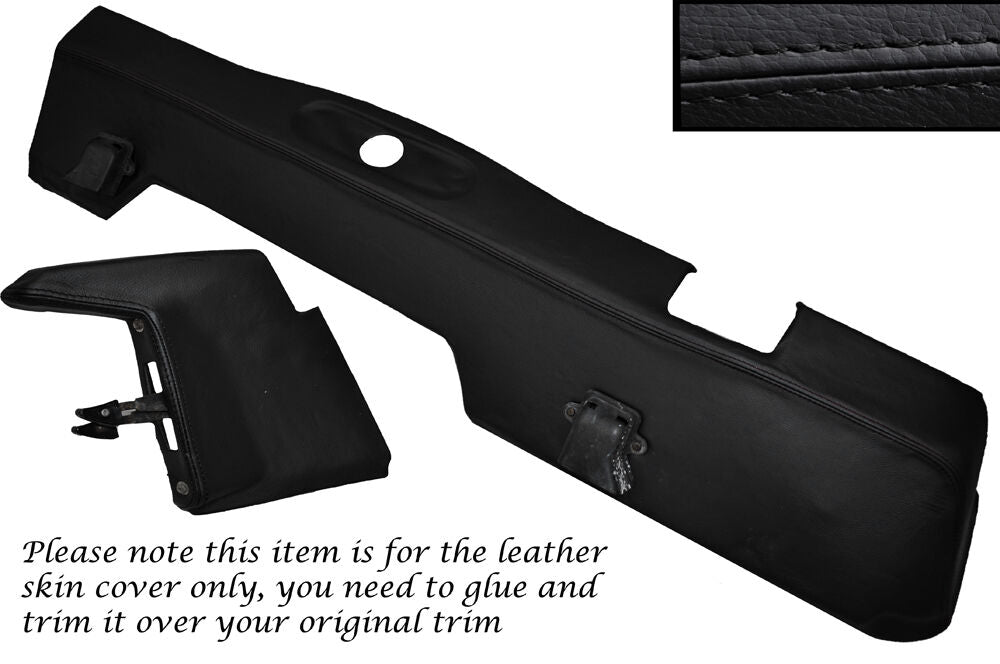 BLACK STITCH LOWER DASH DASHBOARD LEATHER COVERS FITS LAND ROVER SERIES 2 2A 3