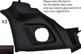 RED STITCH 2X REAR SPEAKER PANEL TRIM SKIN COVER FITS TOYOTA SUPRA MK4 93-02