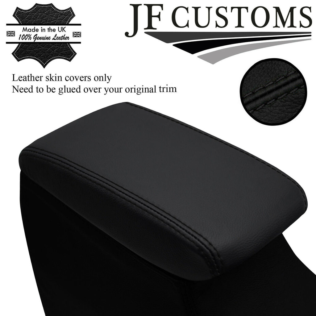 BLACK STITCH ITALIAN LEATHER ARMREST LID COVER FOR MITSUBISHI EVO MR 8 9 03-07