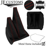 RED STITCH TOP-GRAIN LEATHER GEAR + METAL FRAME FITS NISSAN NAVARA D21 D22