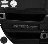 BLACK STITCH 4X DOOR ARMREST LEATHER COVERS FITS RANGE ROVER VOGUE 2006-2012