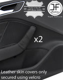 BLACK STITCH 2X FRONT DOOR HANDLE LEATHER COVERS FITS AUDI A3 8V 13-18 5 DOOR