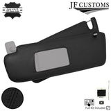 BLACK CROSS STITCH LEATHER 2X SUN VISOR SET COVER FOR PORSCHE CAYENNE 955 03-10