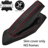 RED STITCH CARBON FIBER VINYL HANDBRAKE GAITER FITS PEUGEOT RCZ 09-16 STYLE 2