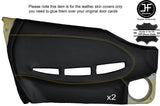 YELLOW STITCHING 2X DOOR CARD TRIM LEATHER COVERS FITS FERRARI 360 1999-2005