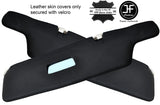 BLACK STITCHING 2X SUN VISORS LEATHER COVERS FITS BMW 5 SERIES E12 1972-1981