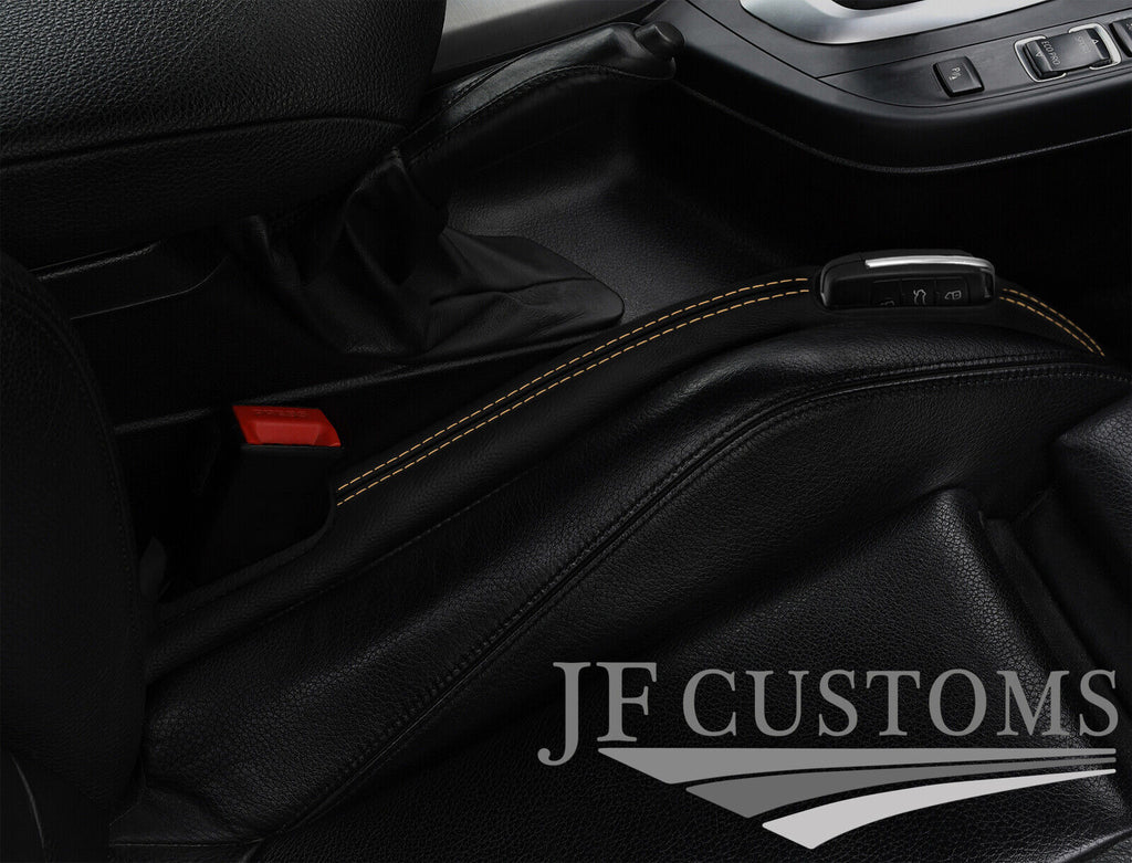 CREME STITCH LEATHER 2X CAR KEY HOLDER PROTECTOR FITS SMART FORTWO 99-2007
