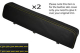 YELLOW STITCH 2X DOOR ARMREST LEATHER COVER FITS ALFA ROMEO GTV SPIDER 916 95-05