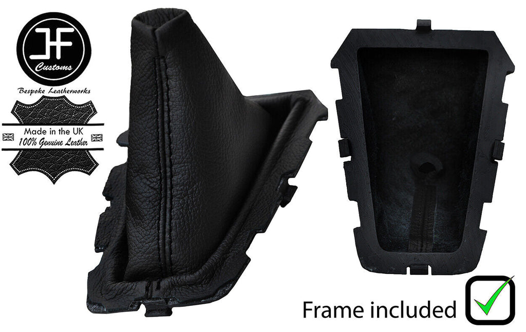 BLACK STITCH LEATHER MANUAL GEAR GAITER + PLASTIC FRAME FOR DODGE AVENGER 07-14