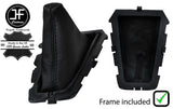 BLACK STITCH LEATHER MANUAL GEAR GAITER + PLASTIC FRAME FOR DODGE AVENGER 07-14