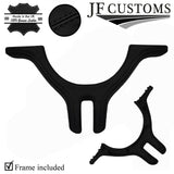 BLACK STITCH LEATHER SPORT STEERING WHEEL TRIM + FRAME FOR BMW 3 E46 99-05