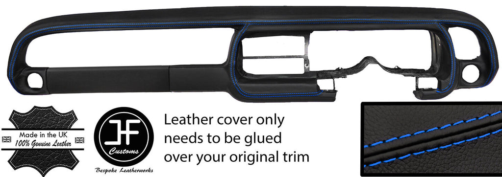 BLUE STITCHING DASH DASHBOARD LEATHER COVER FITS FORD CONSUL GRANADA MK1