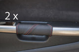 red stitch FITS HONDA STREAM 01-07 2X DOOR LEATHER HANDLE COVERS CUSTOM NEW