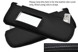 GREY STITCH 2X SUN VISORS LEATHER COVERS FITS FIAT 500 & 500 ABARTH 2007-2013