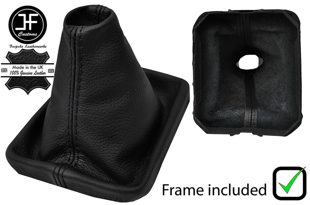BLACK STITCH LEATHER MANUAL GEAR GAITER+PLASTIC FRAME FITS VW PASSAT CC 08-12