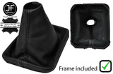 BLACK STITCH LEATHER MANUAL GEAR GAITER+PLASTIC FRAME FITS VW PASSAT CC 08-12