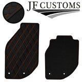 ORANGE DIAMOND STITCH VINYL 4X TAILORED FLOOR CARPETS FOR VOLVO C70 95-06