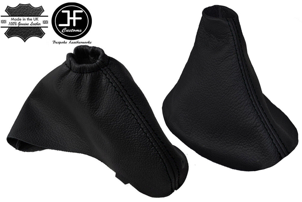 BLACK STITCH FITS RENAULT MEGANE MK3 2008-2015 GEAR-HANDBRAKE GENUINE LEATHER