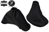 BLACK STITCH FITS RENAULT MEGANE MK3 2008-2015 GEAR-HANDBRAKE GENUINE LEATHER