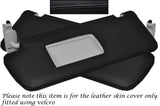 BLACK STITCHING  2X SUN VISORS LEATHER SKIN COVERS FITS AUDI A5 2007-2011