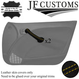 YELLOW STITCH LEATHER 2X FRONT DOOR HANDLE COVER FOR ROVER 45 MG ZS 99-05 JF1