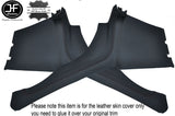BLACK STITCH 2X REAR QUARTER PANEL LEATHER COVERS FITS CORVETTE C3 1969-1973